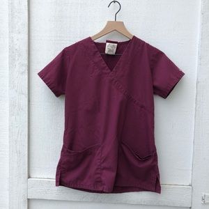 Burgundy Scrub Top